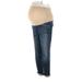 A Pea in the Pod Jeans - Mid/Reg Rise: Blue Bottoms - Women's Size 28 Maternity