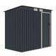 Charles Bentley Metal Shed 6.6ft x 4ft - Grey