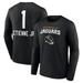 Men's Fanatics Branded Travis Etienne Jr Black Jacksonville Jaguars Team Wordmark Player Name & Number Long Sleeve T-Shirt
