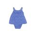 Carter's Short Sleeve Onesie: Blue Bottoms - Kids Girl's Size 18