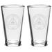 EMCC Golden Eagles 16oz. 2-Piece Classic Pub Glass Set