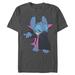 Men's Mad Engine Charcoal Lilo and Stitch T-Shirt