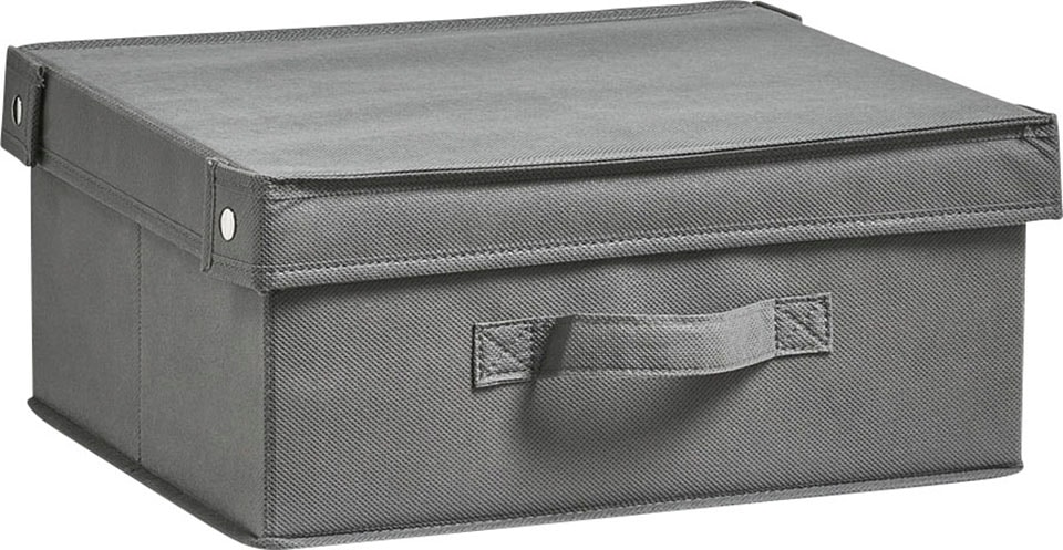 Organizer ZELLER PRESENT "Faltbar", grau, B:33cm H:15cm T:28cm, Polypropylen, Aufbewahrungsboxen, Aufbewahrungsbox, mit Deckel
