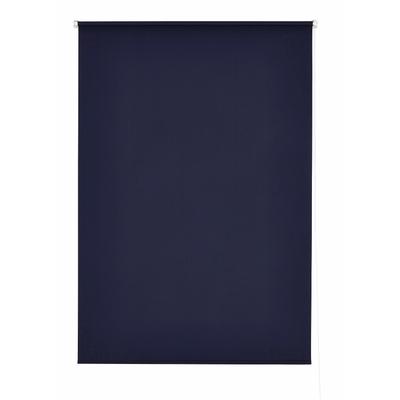 Seitenzugrollo K-HOME "Klemmfix-Rollo" Gr. 2, blau (marine), B:50cm H:150cm, Polyester, Rollos, 1 Stück Image