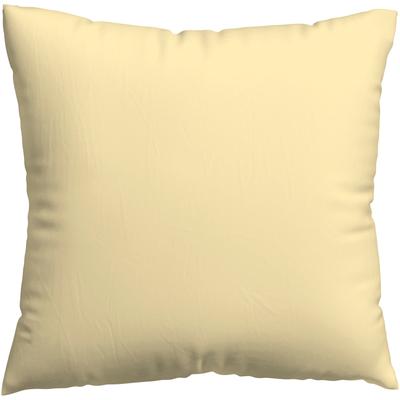 Kissenbezug SCHLAFGUT "Woven Satin aus Mako-Baumwolle, langlebig, pflegeleicht, dicht gewebt", gelb (gelb mid), B:80cm L:80cm, Mako-Satin, Obermaterial: 100% Baumwolle, Kissenbezüge, Kissenhülle mit Reißverschluss, passender Bettbezug erhältlich Image