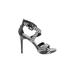 Bebe Heels: Black Print Shoes - Women's Size 9 - Open Toe