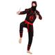 HPMNS Deluxe Ninja Costume Men - Includes Ninja Costume And Sai Red Dragon Ninja Costume Men Halloween Costume For Men Role Play Outfit Size:S