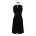 JS Boutique Casual Dress - Party Keyhole Sleeveless: Black Solid Dresses - Women's Size 6