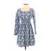 Kayce Hughes Casual Dress: Blue Dresses - Women's Size 4