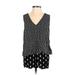 Madewell Casual Dress - Mini Plunge Sleeveless: Black Color Block Dresses - Women's Size X-Small