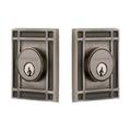 Nostalgic Warehouse Mission Plate Double Cylinder Deadbolt Brass in Gray | 3.38 H x 2.5 W x 0.71 D in | Wayfair 715152