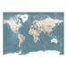 East Urban Home Vintage World Map Semi-Gloss Paste the Wall Mural Non-Woven in Blue/Brown/Green | 11' L x 96" W | Wayfair