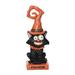 The Holiday Aisle® Cat w/ Orange Hat Halloween Figure Decor Resin in Black | 2.95 H x 7.99 W x 2.95 D in | Wayfair 0346F83FDCEC4EEB978627A27A349C3E