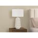 Dakota Fields Lighting, 33"H, Table Lamp, Ivory/Cream Shade, Cream Ceramic, Contemporary Linen in White | 32.75 H x 18 W x 18 D in | Wayfair