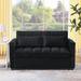 Latitude Run® Jariel 53.94" Velvet Loveseat Velvet in Black | 30.71 H x 53.94 W x 37.8 D in | Wayfair 154DA42011CB427FA549993432EBB6B9