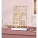 Latitude Run® Jewelry Stand + Wood/Velvet/Metal in Yellow | 12.1 H x 7.7 W x 4.5 D in | Wayfair 3DE2F6AE902441F3833EF3C5528A3F3D