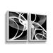 Ivy Bronx Abstract Poerty in Black & White - 2 Piece Print Set on Canvas Metal | 32 H x 48 W x 2 D in | Wayfair 49D4037B04C844D18B3D450458127B23