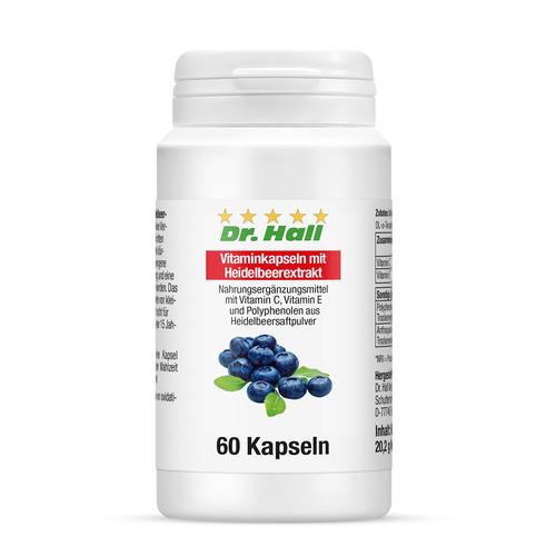 Dr. Hall Vitaminkapseln mit Heidelbeerextrakt 60 St Kapseln