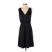 Madewell Casual Dress - Party V Neck Sleeveless: Black Print Dresses - Women's Size 0