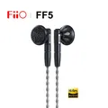 FiiO FF5 1DD Auricolari con driver dinamico a base di carbonio da 14,2 mm Audio ad alta risoluzione Spina da 3,5 + 4,4 mm Cavo staccabile MMCX Auricolare piatto cablato