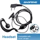 Baofeng Original 3.5mm K-Plug Wired Walkie Talkie Headset Headphone Tube Earpiece for Two Way Ham