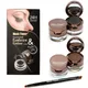 Music flower 4 in 1 Brown + Black Gel Eyeliner With Brush Makeup Eyebrow Kit Powder Waterproof