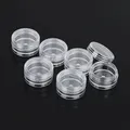 100pcs 3g/5g Empty Plastic Cosmetic Makeup Jar Pots Transparent Sample Bottles Eyeshadow Cream Lip