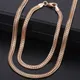 Women's Jewelry Sets 585 Rose Gold Color Necklace Bracelet Set Braided Foxtail Link Chain Fashion