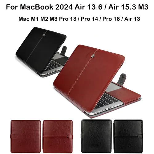 Leder Laptop tasche für MacBook Air 2 5 m3 Mac Max Pro 14 Hülle für MacBook Air 2 5 m2 Pro 15 3
