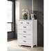 Elegant and Practical Vanity Table with White 6 Drawers and Black Handles