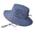 Baberdicy Hat Summer Solid Bucket Sun Outdoor Fishing Adjustable Boonie Hat Hat Cap Baseball Caps Bucket Hat Navy