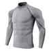 WNG Men s Breathable Sports Winter Underwear Base Layer Top Stight-Fitting Long-Sleeved Quick-Drying Fitness Top