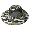 Baberdicy Hat Summer Fishing Sunshade Hat Outdoor Camouflage Breathable Sandal Hat Western Cowboy Sunshade Hat Net Hat Bucket Hat