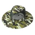 Baberdicy Hat Summer Fishing Sunshade Hat Outdoor Camouflage Breathable Sandal Hat Western Cowboy Sunshade Hat Net Hat Bucket Hat