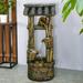 4 Tier Barrel Waterfall Fountain Modern Watrerfall for Garden Porch Outdoor