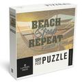 Lantern Press 1000 Piece Jigsaw Puzzle Kiawah Island South Carolina Beach Sleep Repeat Hammock Scene