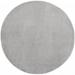 HomeRoots 8 x 8 ft. Silver Gray Non Skid Indoor & Outdoor Round Area Rug - Gray - 0.25in. H x 96in. W x 96in. D