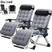 Docred 2-Pack Zero Gravity Chair Reclining Lounge Chair with Removable Cushion & Tray for Indoor and Outdoor Patio Recliner Folding Reclining Chair