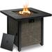 SEGMART 28 Outdoor Gas Fire Pit Table 40 000 BTU Propane Patio Heater with Lid and Lava Rocks Propane Fire Pit Table with Auto-Ignition for Garden Patio Backyard Picnic