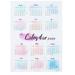 2020 Colorful Wall Calendar Hanging Calendar Cloth for Home Background Study Decoration 50x70cm