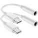 USB Type C to 3.5mm Female Headphone Jack Adapter (2-Pack) USB C to Aux Audio Dongle Cable Cord Compatible with Samsung Galaxy S23 S22 S21 S20 Ultra Note 20 10 Plus iPad Pro MacBook Pixel XL