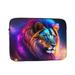 LNWH Colorful Purple Lion Pattern Laptop Sleeve Notebook Computer Pocket Tablet Briefcase Carrying Bag 15 inch Laptop Case
