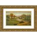 Marcon Michael 32x20 Gold Ornate Wood Framed with Double Matting Museum Art Print Titled - Vineyard In The Sun II