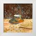 Evelia Designs 15x15 White Modern Wood Framed Museum Art Print Titled - Japanese Tea Cup II