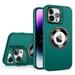 Dteck for iPhone 14 Case MagSafe Silicone Case with Camera Stand Built-in 9H Camera Lens Protector Military-Grade Protection Shockproof Magnetic Case for iPhone 14 Green