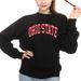 Women's ZooZatz Black Ohio State Buckeyes Fleece Crewneck Pullover Sweatshirt