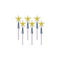 Mermaid Wishes Glitter Magic Wand (Pack of 6)