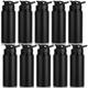 LYDTICK 10 Pack Sport Water Bottles Bulk, 20oz Aluminum Water Bottle with Snap Lids Metal Reusable Water Bottles Leak proof Personalized Bottle for Travel Camping Gym Hiking Fishing(Black)