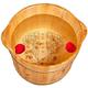 ZDYGJH Wooden Barrel Foot Spa Wooden Foot Basin, Solid Cedar Wood Foot Basin Tub Bucket For Foot Bath, Pedicure Bowl Spa Massage Wooden Foot Tub, With Lid With Massager