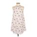 Ann Taylor LOFT Casual Dress - A-Line Halter Sleeveless: White Floral Dresses - New - Women's Size 2X-Small Petite